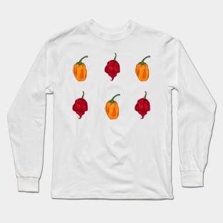 Habanero Reaper Sticker Set Long Sleeve T-Shirt